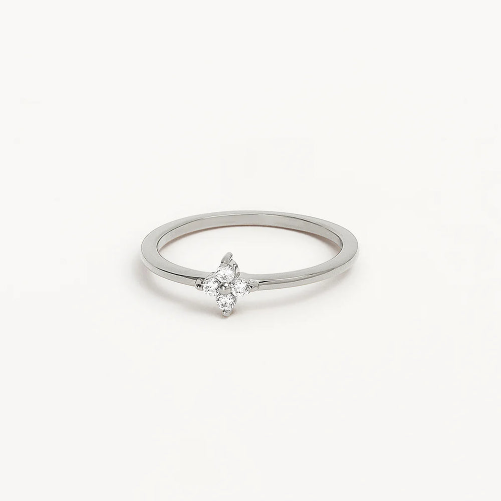 By Charlotte - Crystal Bloom Ring Ring in Silver