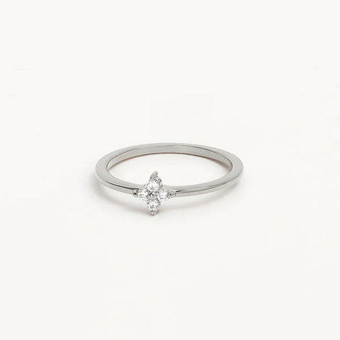 By Charlotte - Crystal Bloom Ring Ring in Silver