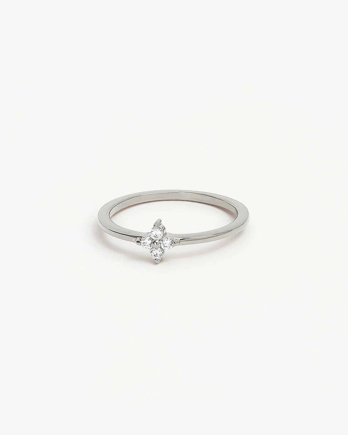 By Charlotte - Crystal Bloom Ring Ring in Silver