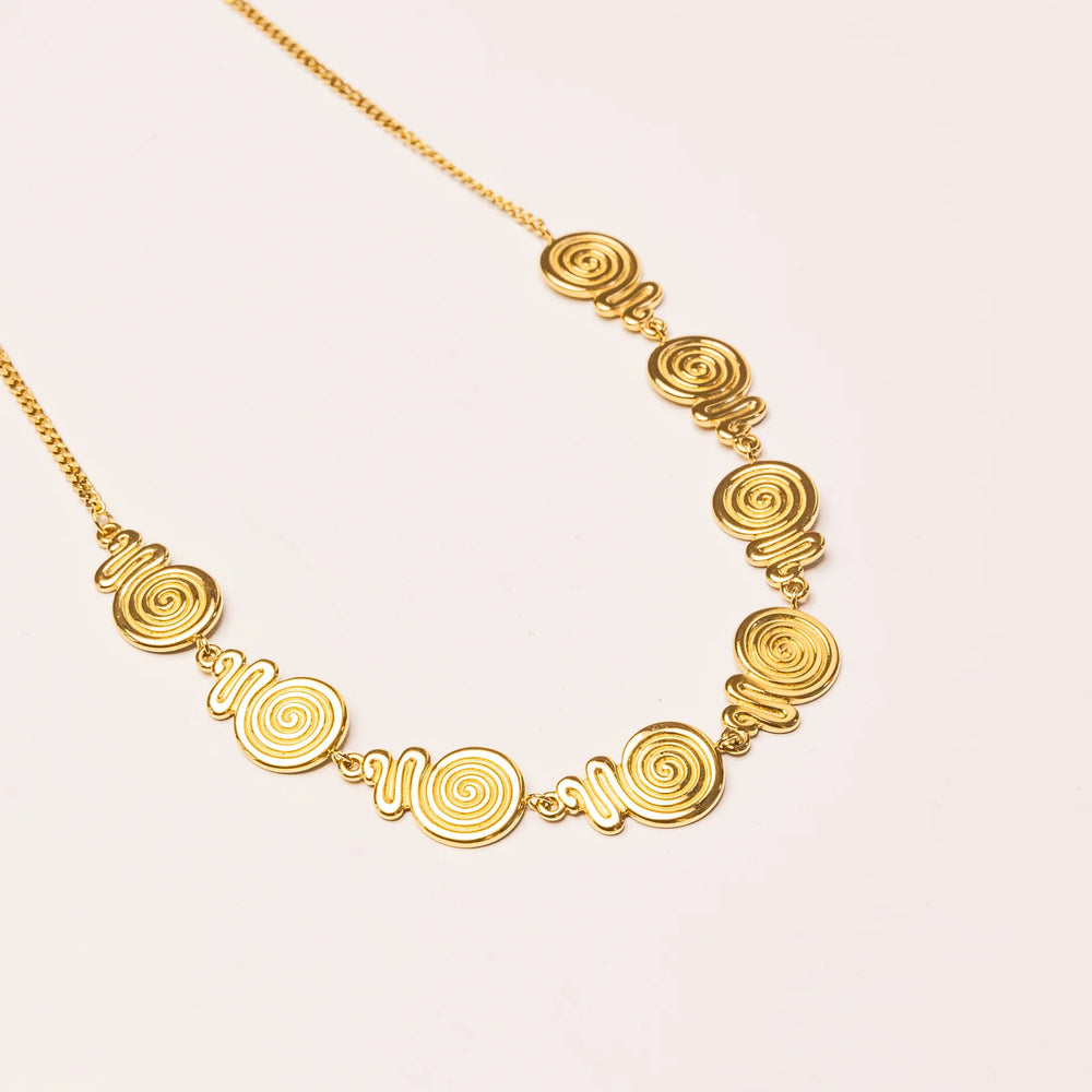 We Are Emte- Spiral Necklace in Gold