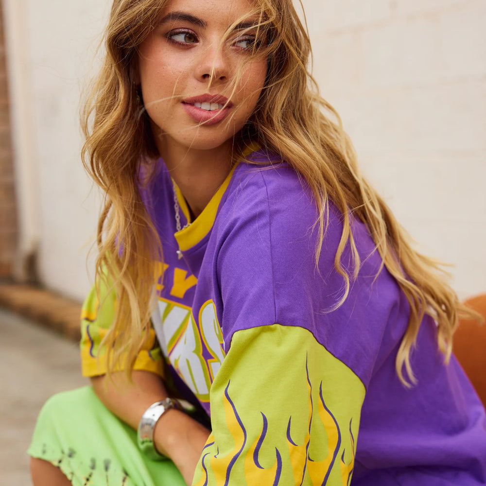 
                      
                        Only Lovers Left - Moto Tee in Violet
                      
                    