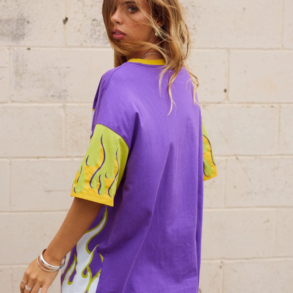 
                      
                        Only Lovers Left - Moto Tee in Violet
                      
                    