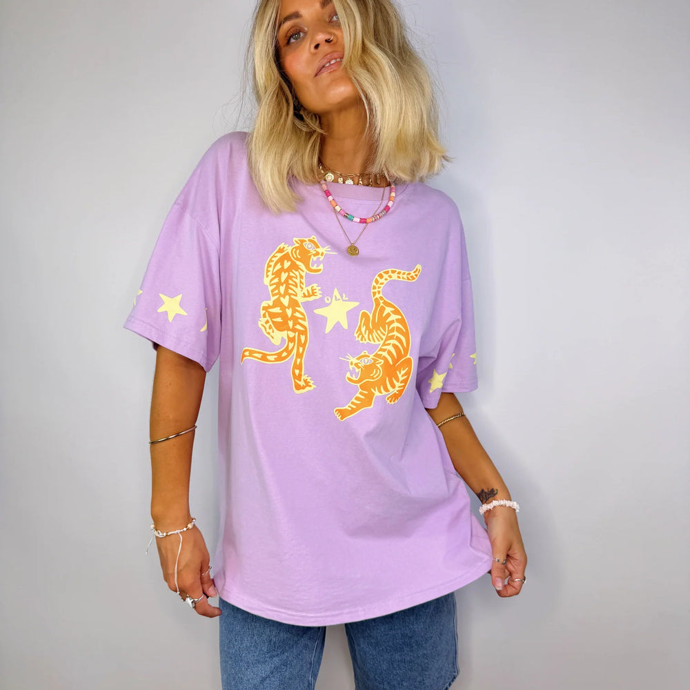 
                      
                        Only Lovers Left - Tiger Tee in Lilac
                      
                    