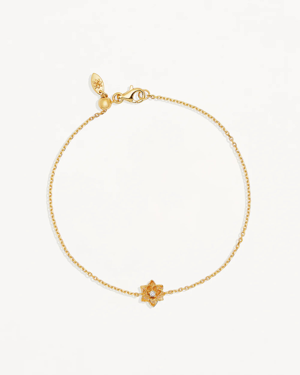 By Charlotte  - Bloom Within Lotus Bracelet in Gold