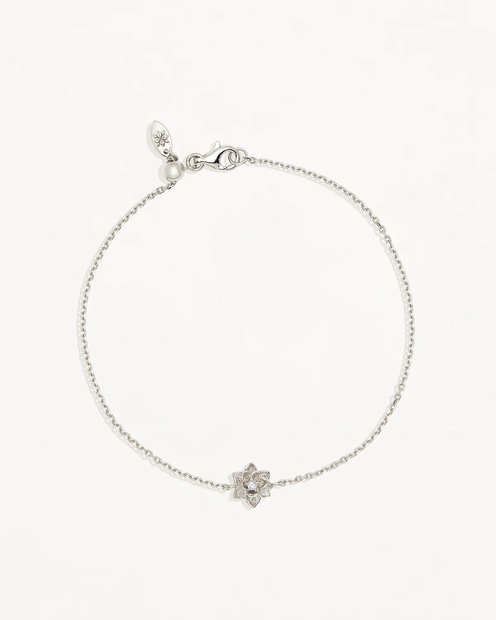 By Charlotte  - Bloom Within Lotus Bracelet in Silver