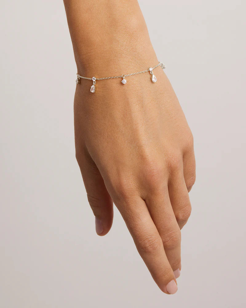 By Charlotte  - No Rain, No Flowers Bracelet in Silver