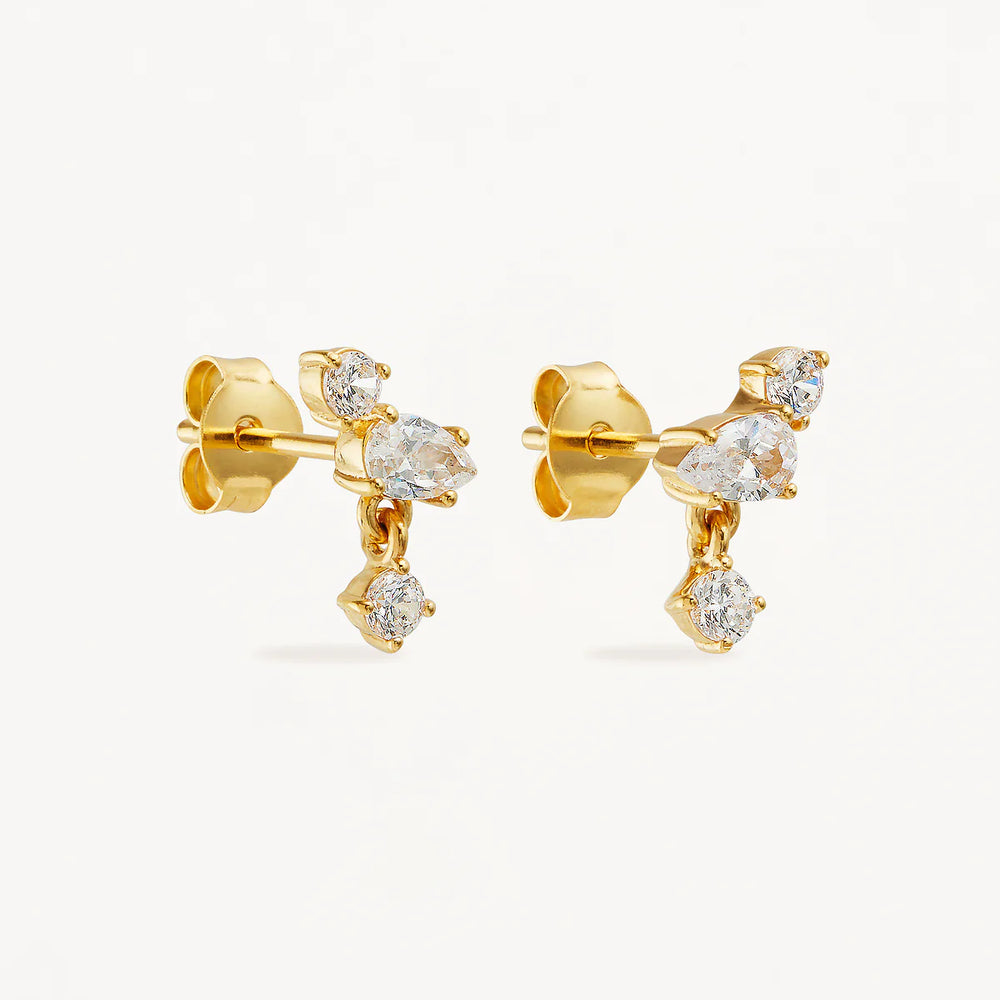 By Charlotte - No Rain, No Flowers Stud Earrings in Gold
