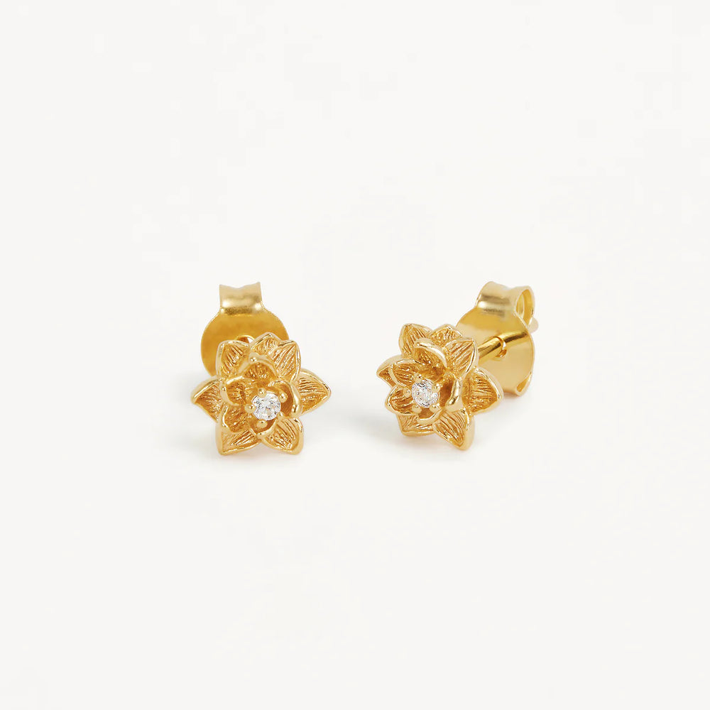 By Charlotte - Bloom Within Lotus Stud Earrings in Gold