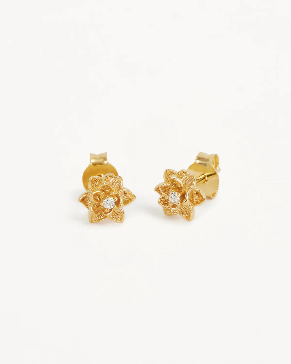 By Charlotte - Bloom Within Lotus Stud Earrings in Gold