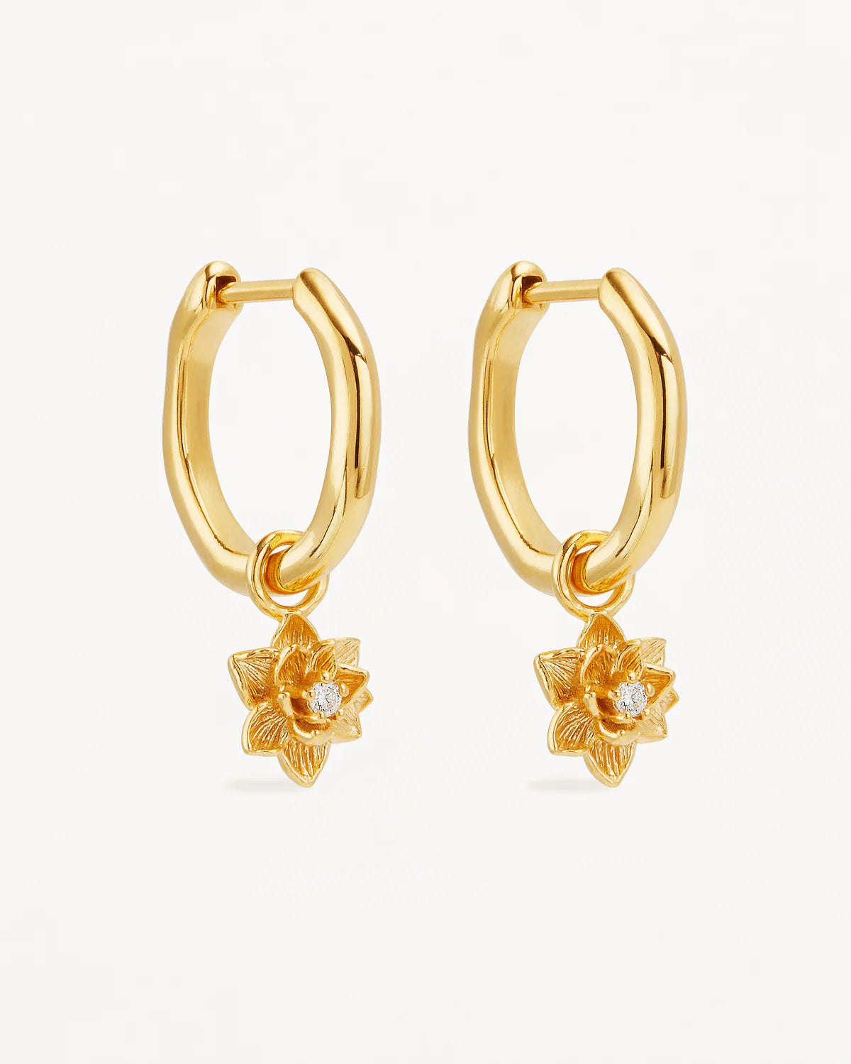 By Charlotte - Bloom Within Hoops in Gold