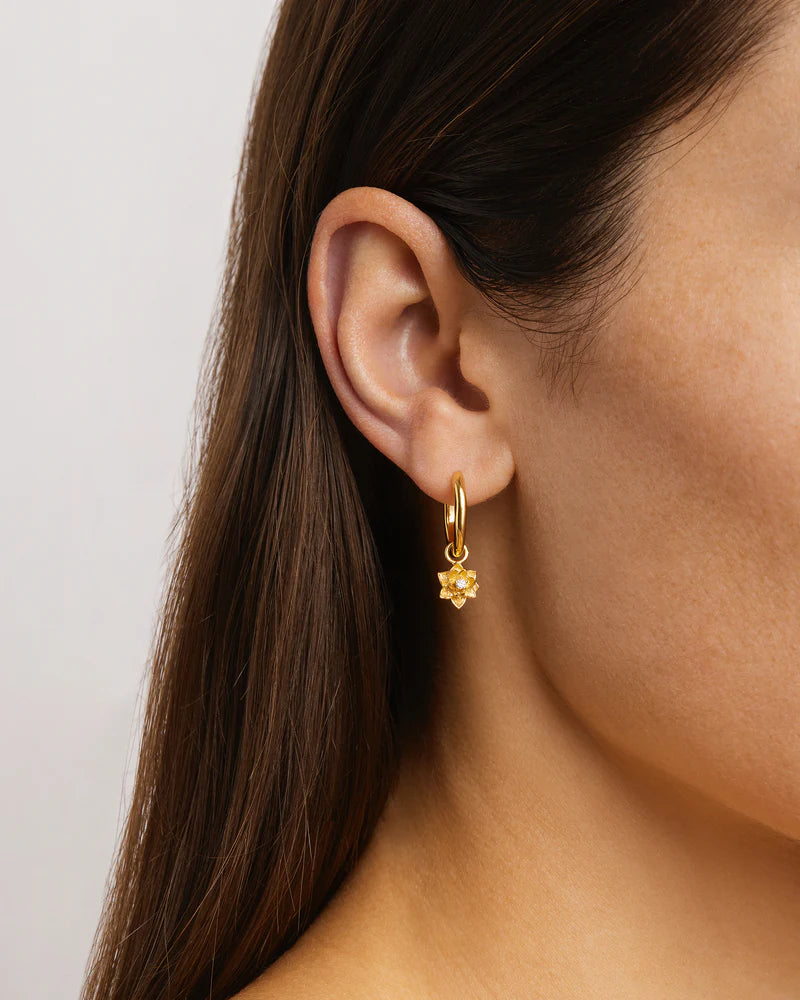 By Charlotte - Bloom Within Hoops in Gold