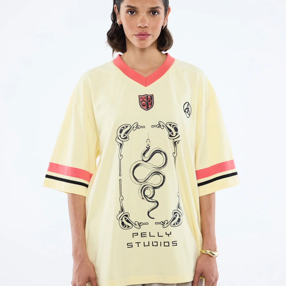Ena Pelly - Snake Jersey in Panacotta