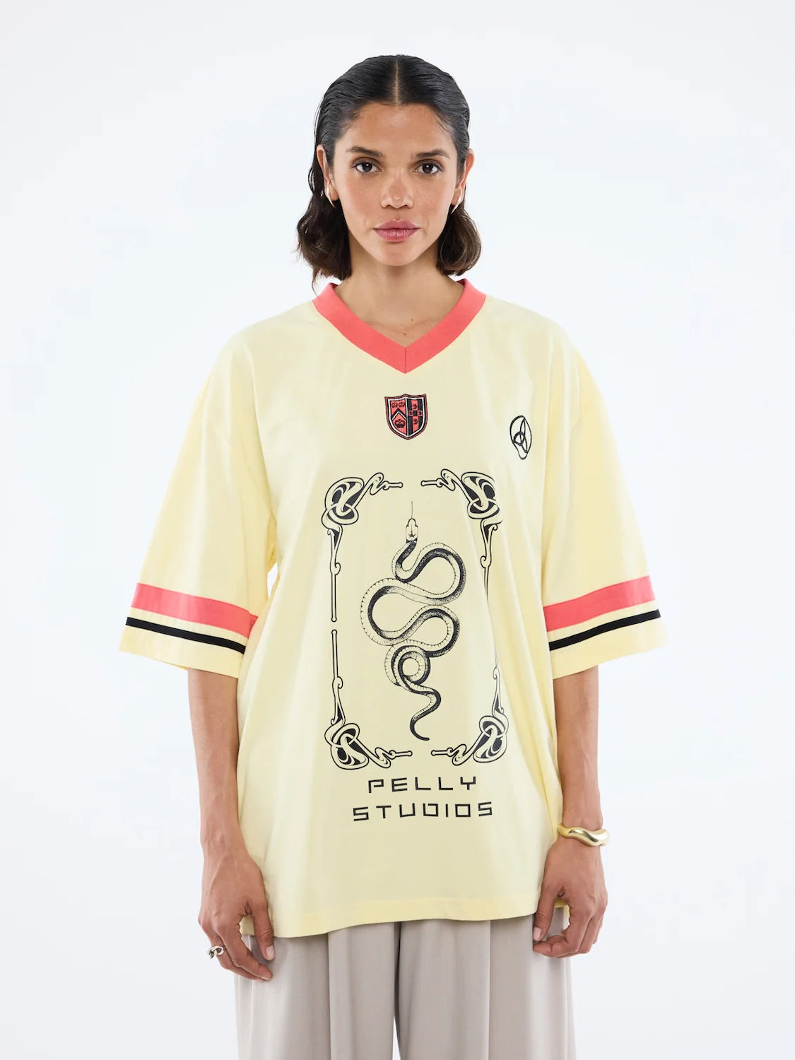 Ena Pelly - Snake Jersey in Panacotta