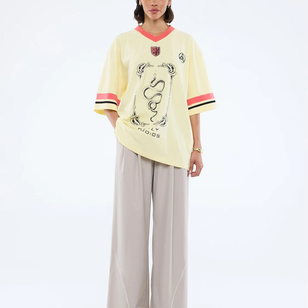 Ena Pelly - Snake Jersey in Panacotta