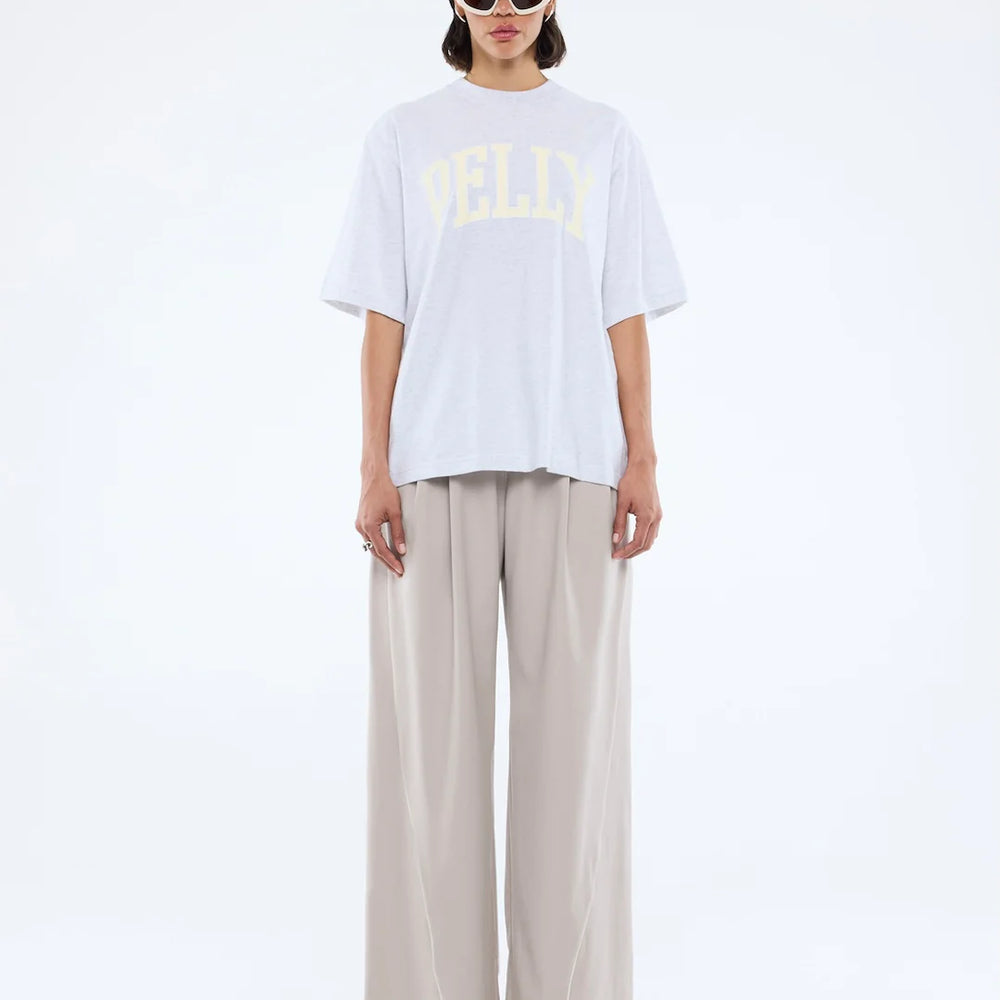 
                      
                        Ena Pelly - Pelly Collegiate Tee in White Marle
                      
                    