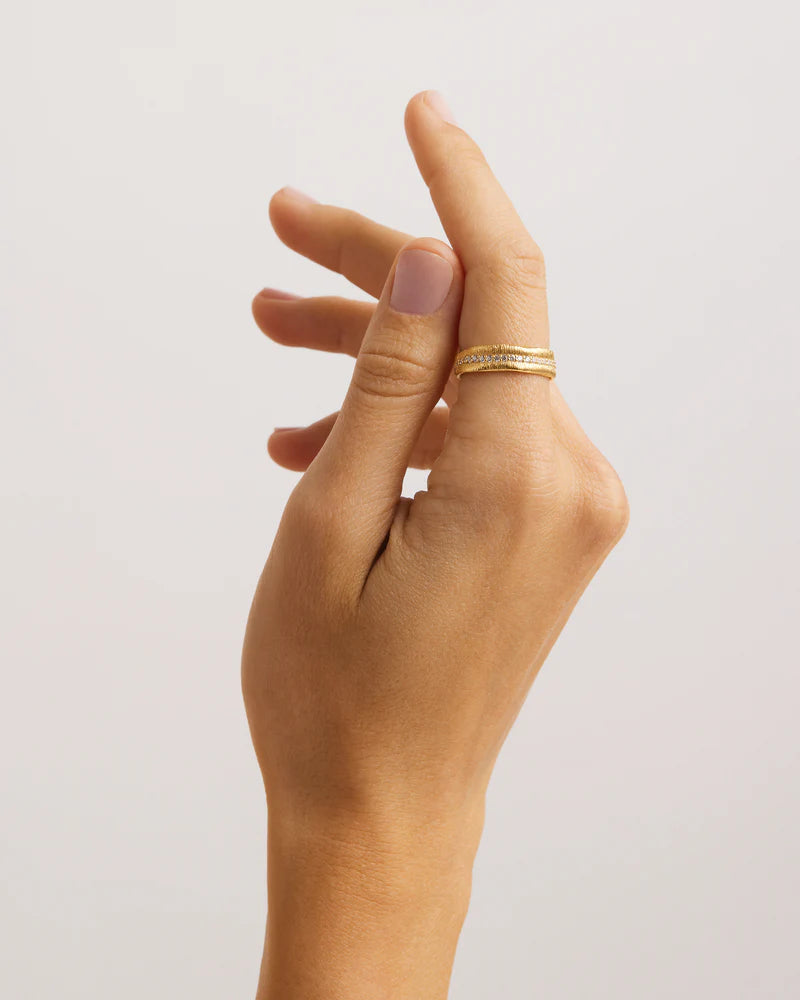 By Charlotte - Begin Again Band Ring in Gold