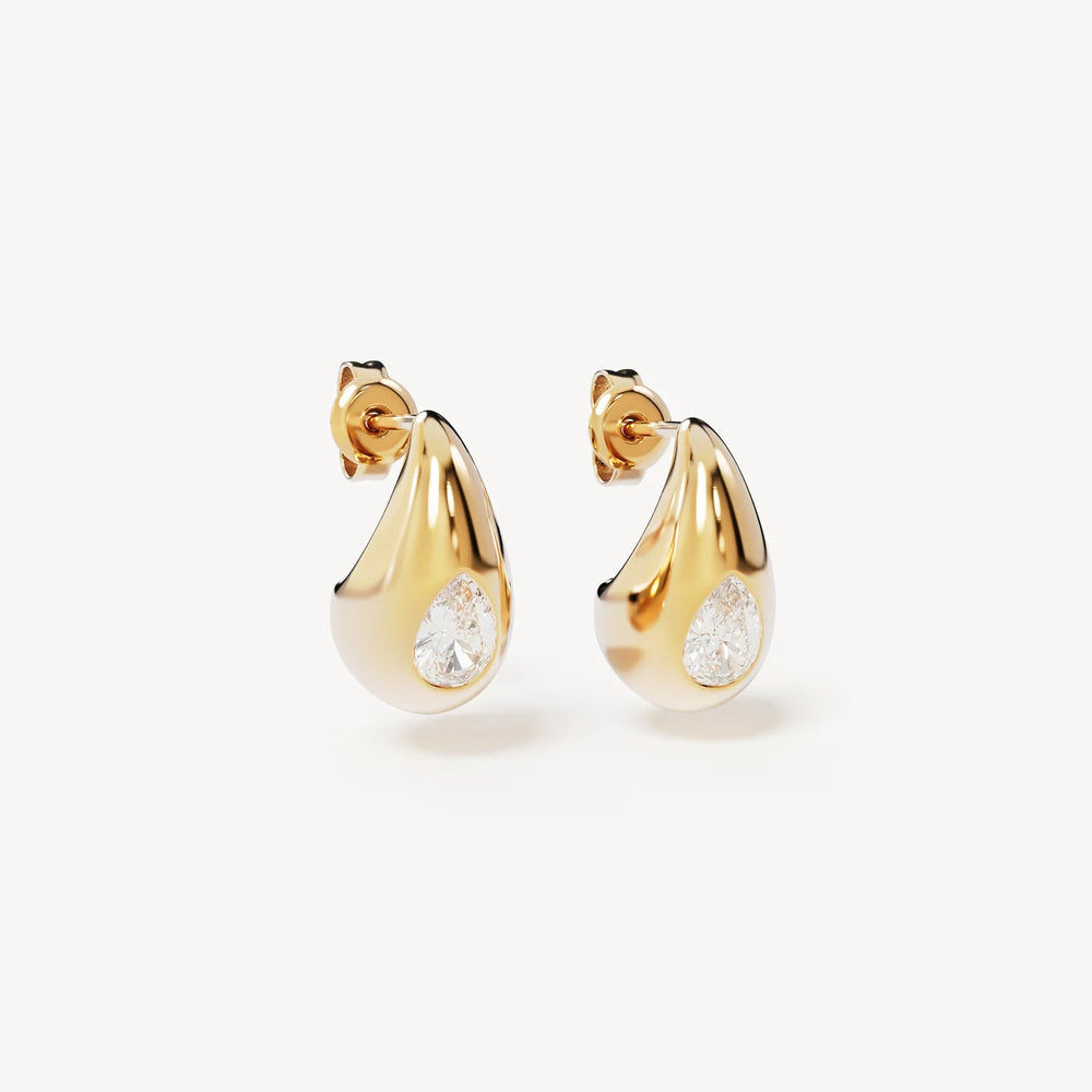 By Charlotte - Dewdrop Small Earrings in Gold