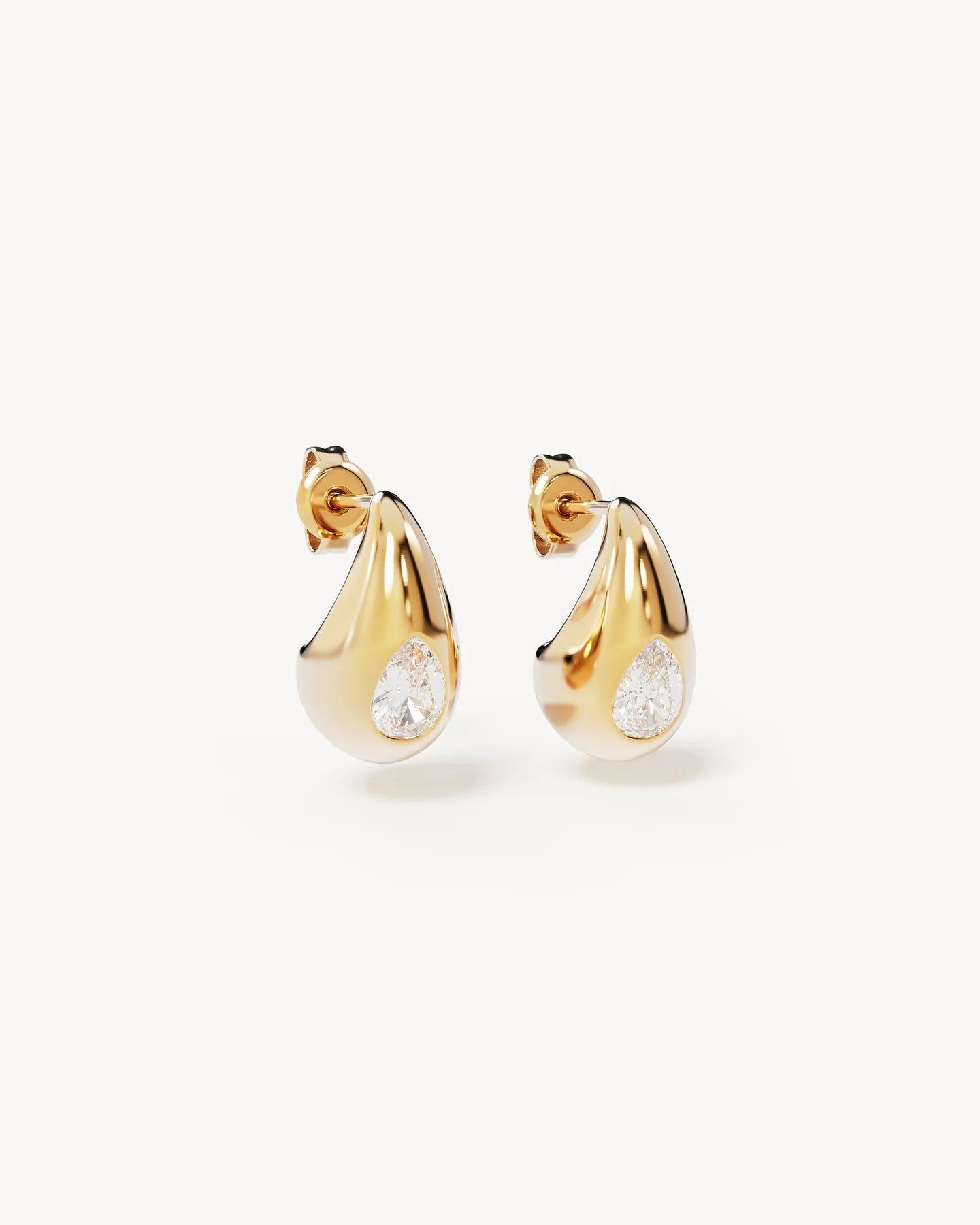 By Charlotte - Dewdrop Small Earrings in Gold