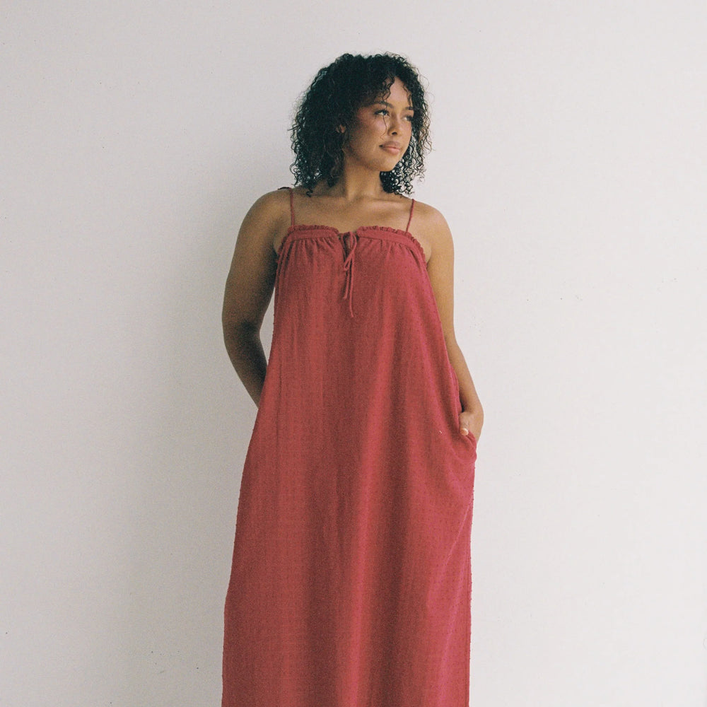 JUNI - Marlow Maxi Dress in Merlot