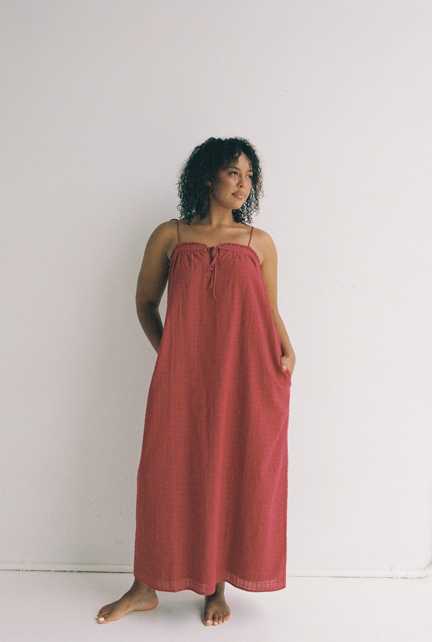 JUNI - Marlow Maxi Dress in Merlot