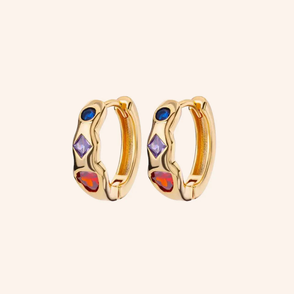 We Are Emte- Maizie Hoops in Multi Stone