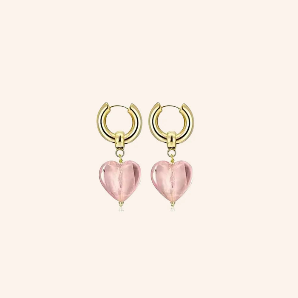 We Are Emte- Treasured Love Hoops in Pink