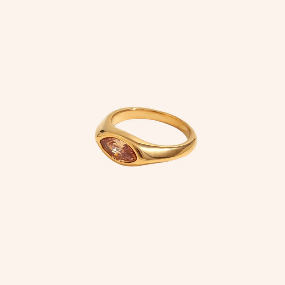 We Are Emte- Ember Ring in Peach Stone