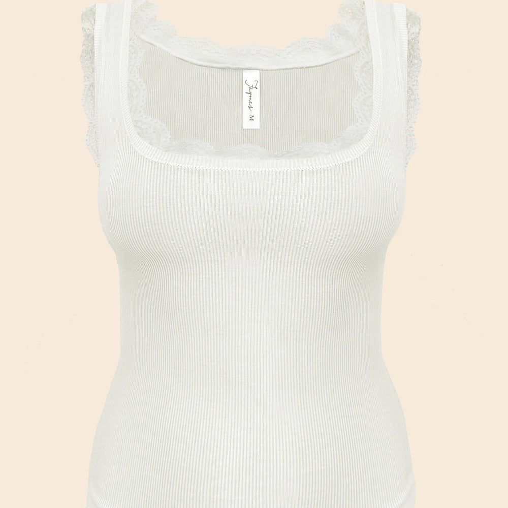 
                      
                        Jaymes - Comfort Lace Tank in Milk
                      
                    