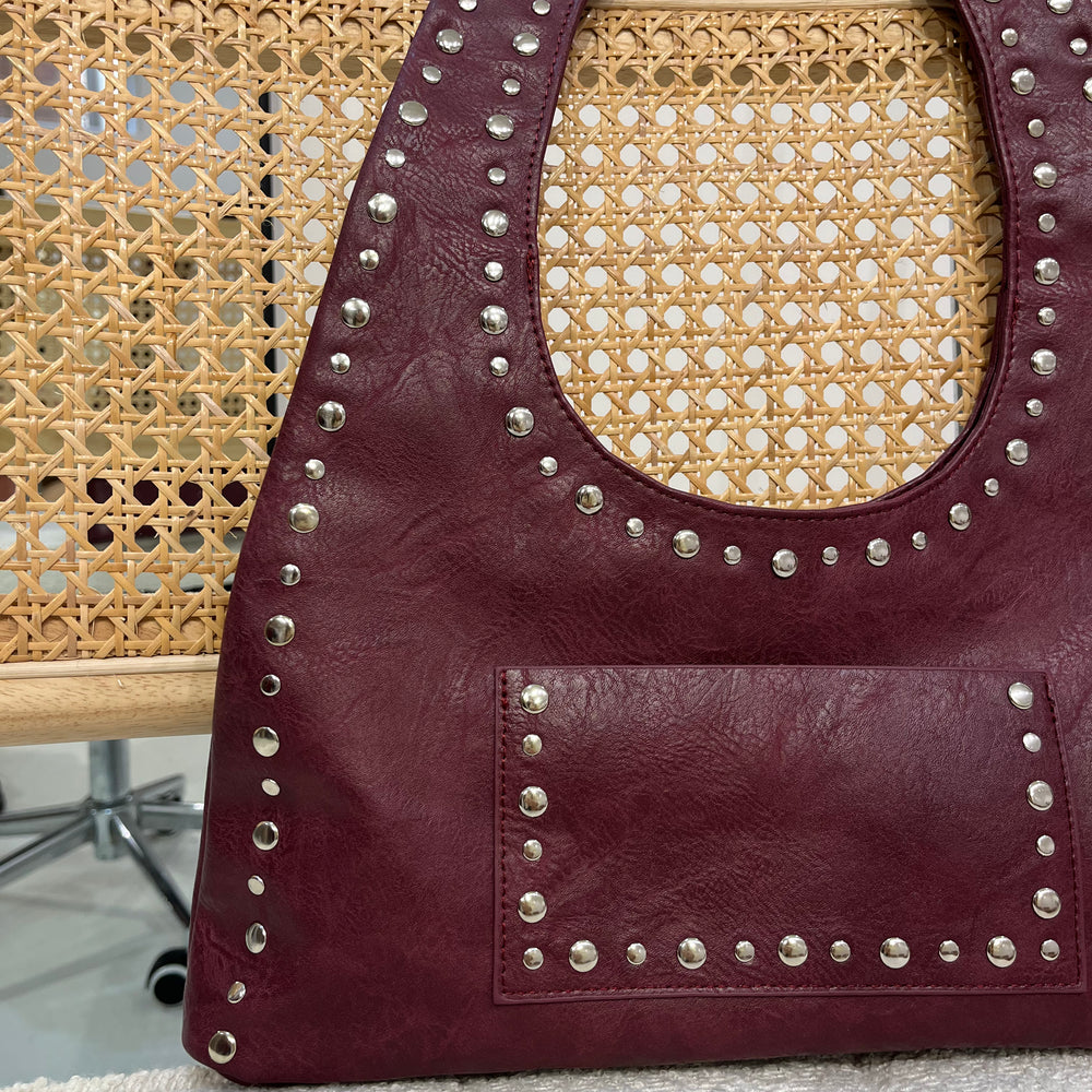 We Are Emte - April Studded Bag in Jam
