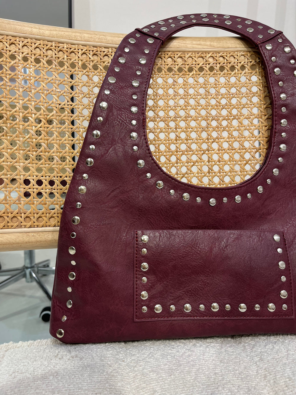 We Are Emte - April Studded Bag in Jam