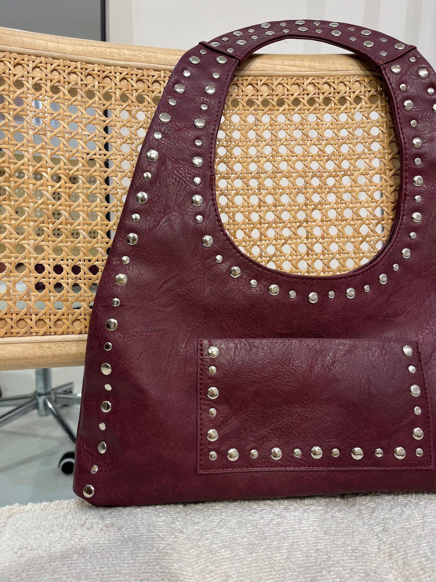 We Are Emte - April Studded Bag in Jam