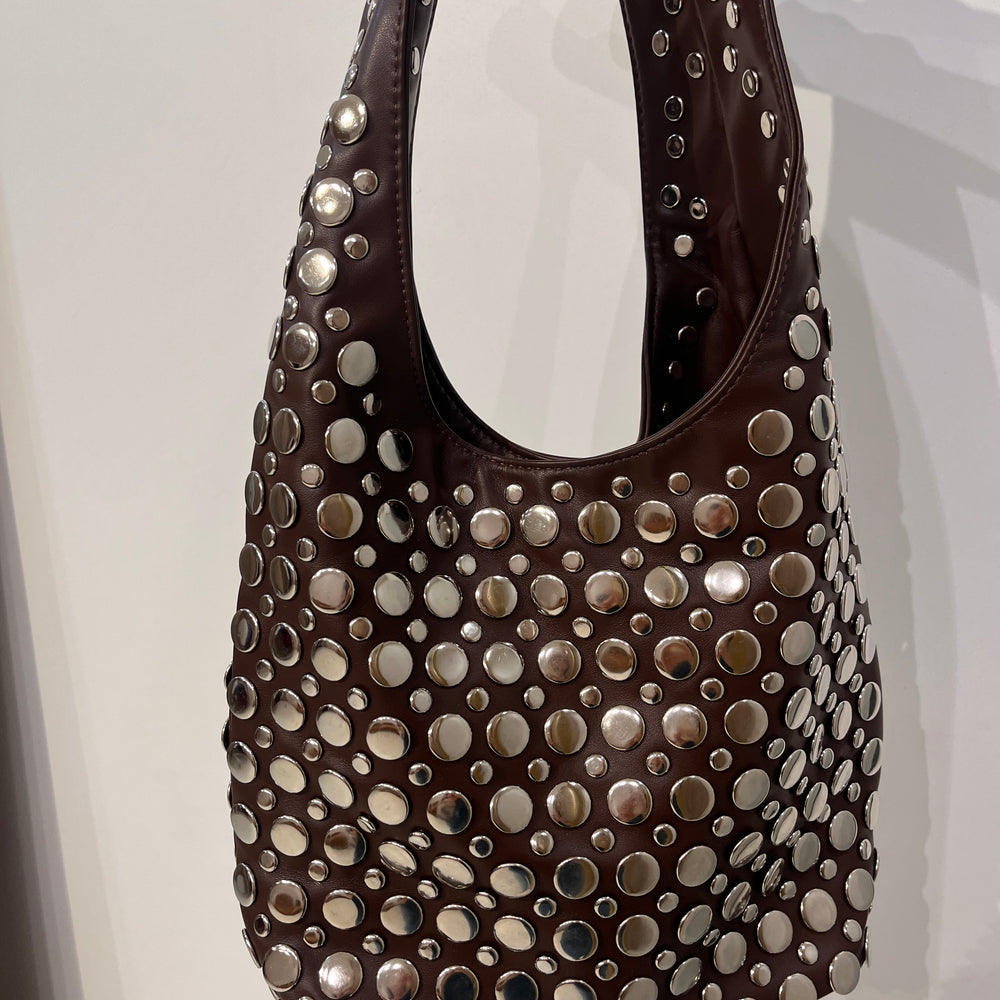 We Are Emte - Sloane Studded Bag in Cocoa