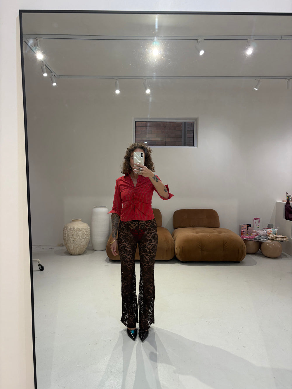 Emte - Dolce Lace Pant in Cocoa