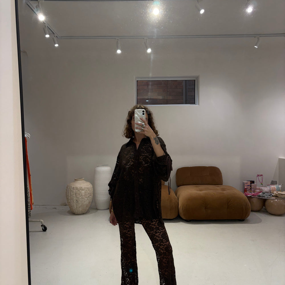 
                      
                        Emte - Dolce Lace Pant in Cocoa
                      
                    