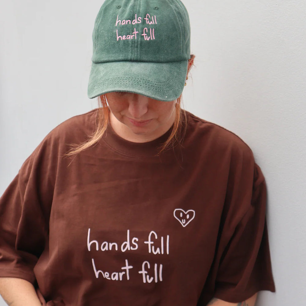 Amilita - Heart Full Cap - Green + Pink