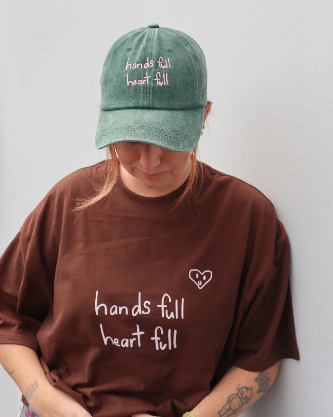 Amilita - Heart Full Cap - Green + Pink