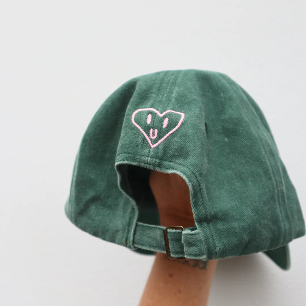 Amilita - Heart Full Cap - Green + Pink
