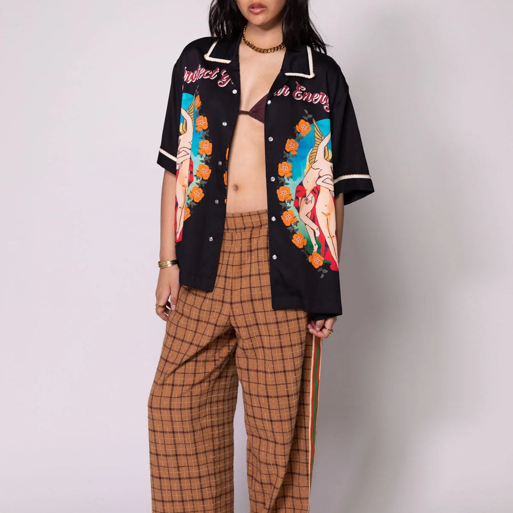 Something Very Special -  Check Vacay Pant in Brown