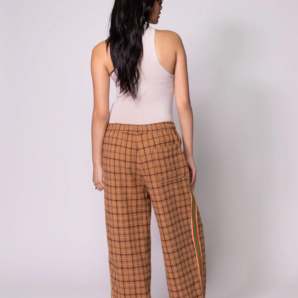 Something Very Special -  Check Vacay Pant in Brown