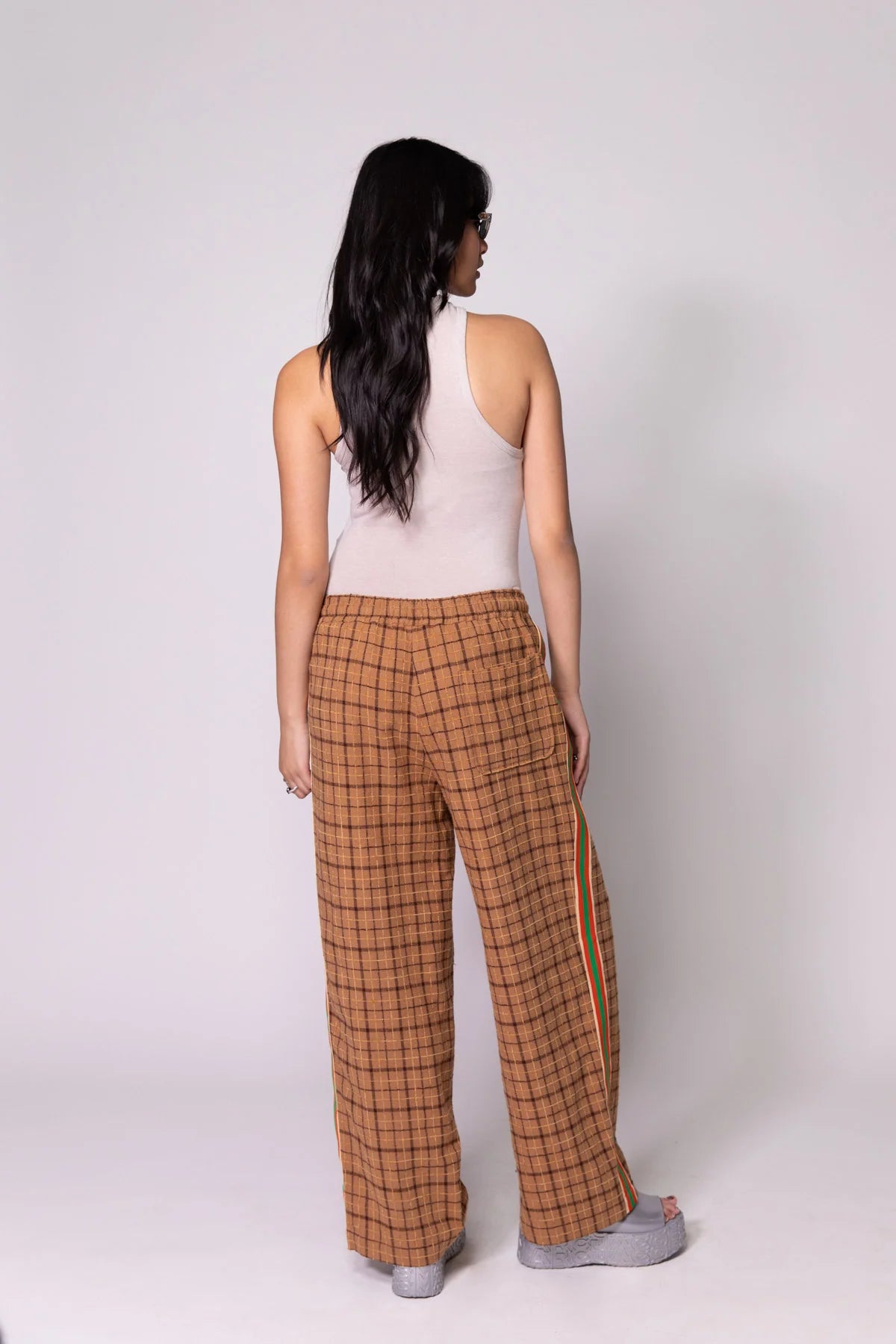 Something Very Special -  Check Vacay Pant in Brown