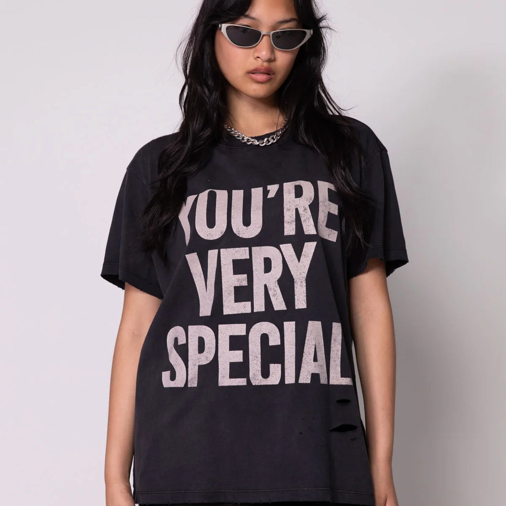 Something Very Special - Trashed Tee in Vintage Black