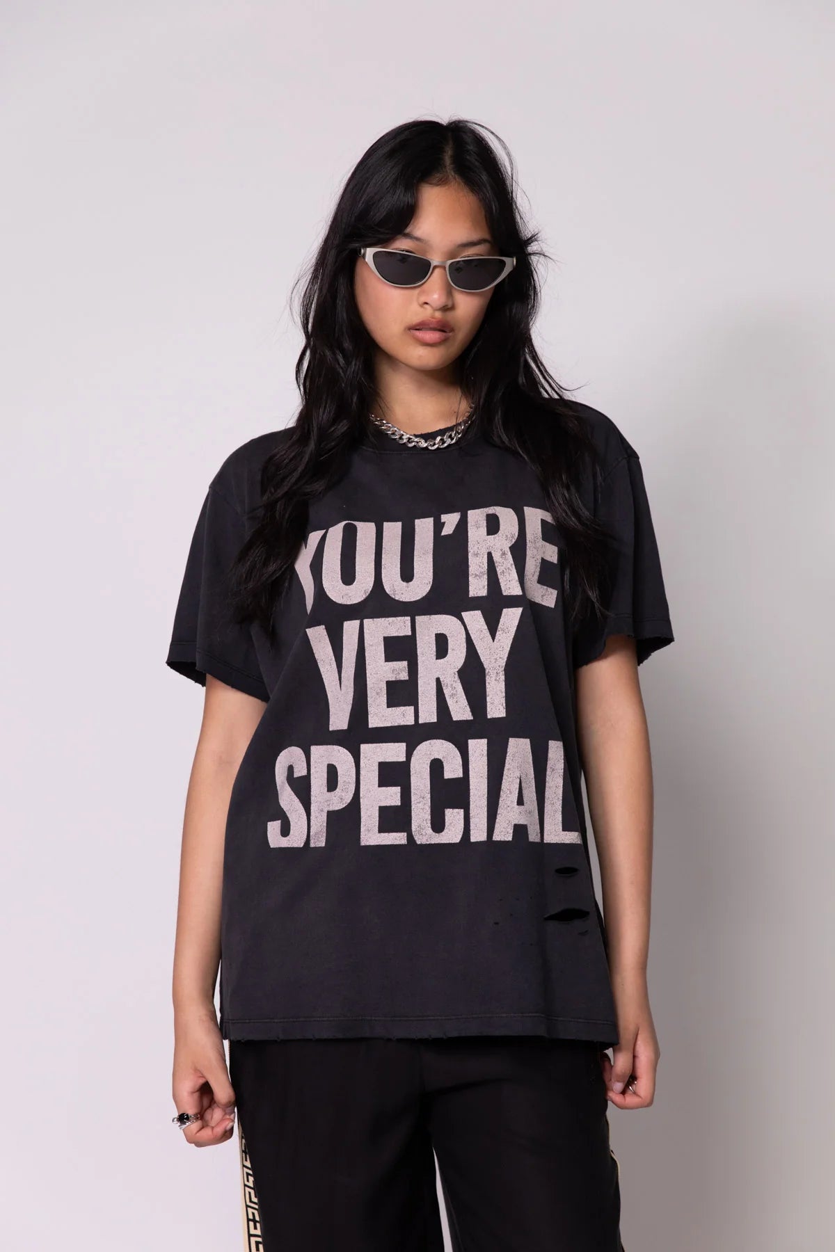 Something Very Special - Trashed Tee in Vintage Black