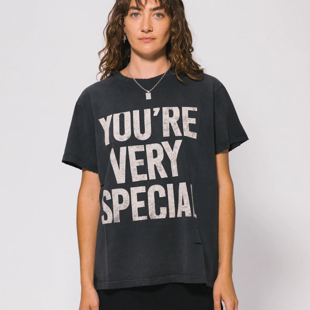 Something Very Special - Trashed Tee in Vintage Black