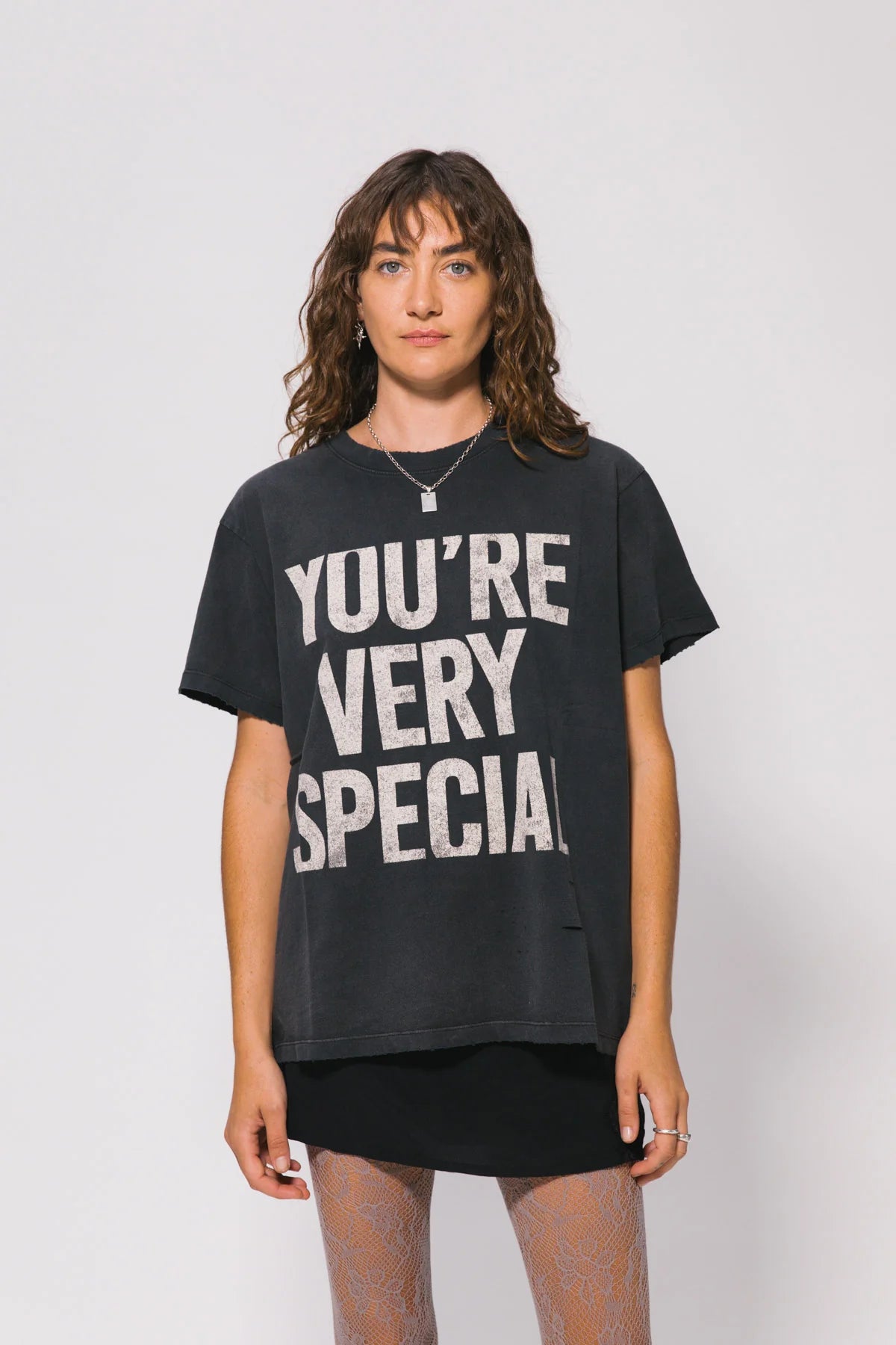 Something Very Special - Trashed Tee in Vintage Black
