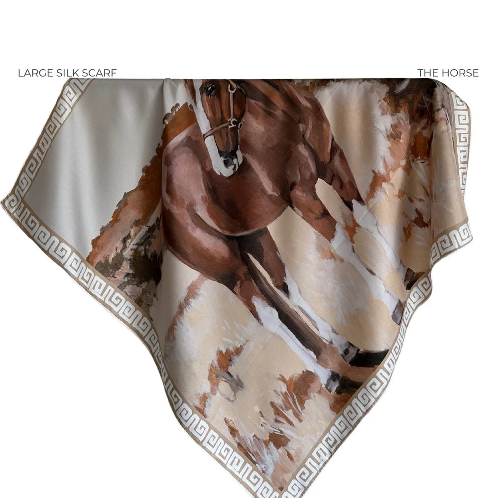 Far Mer by Whitney - The Horse Silk Scarf
