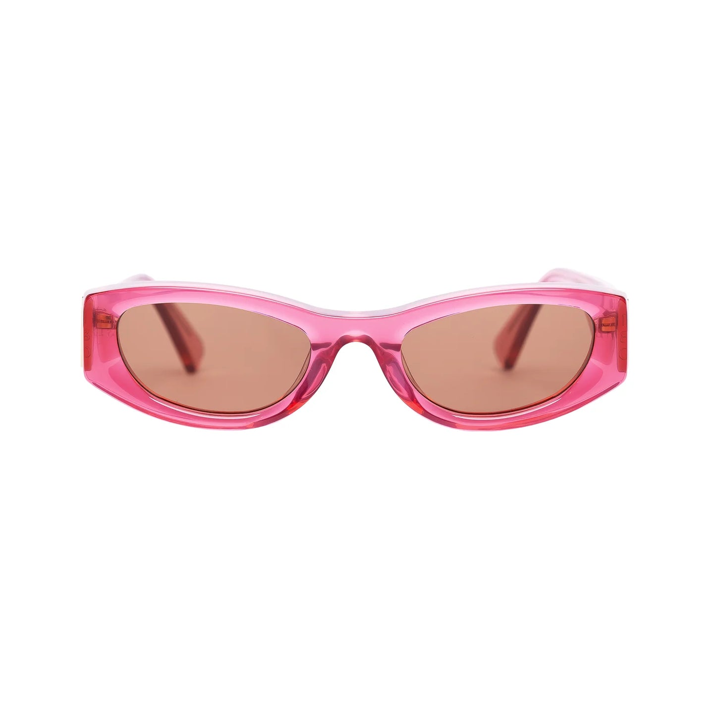 180EYEWEAR- RZA in Transparent Pink + Brown Lense