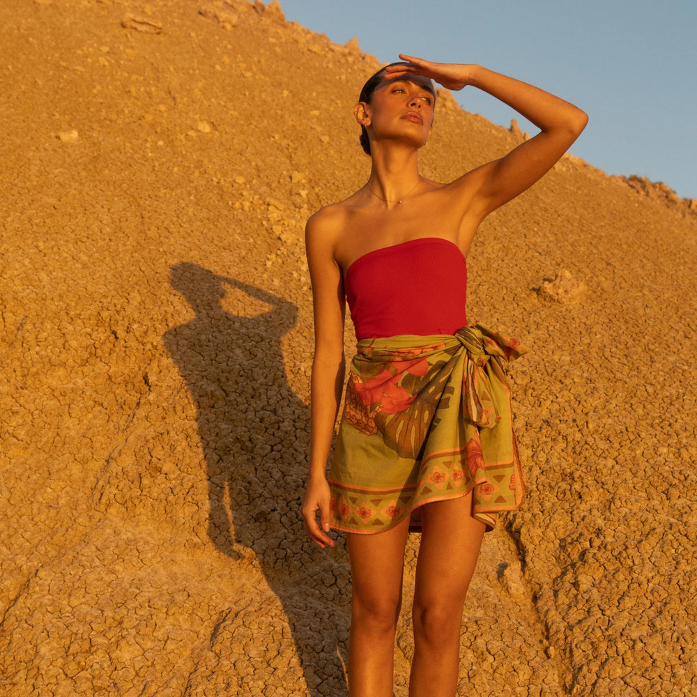 Wandering Folk - Cuban Sarong in Lime