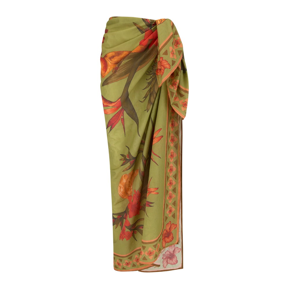 
                      
                        Wandering Folk - Cuban Sarong in Lime
                      
                    