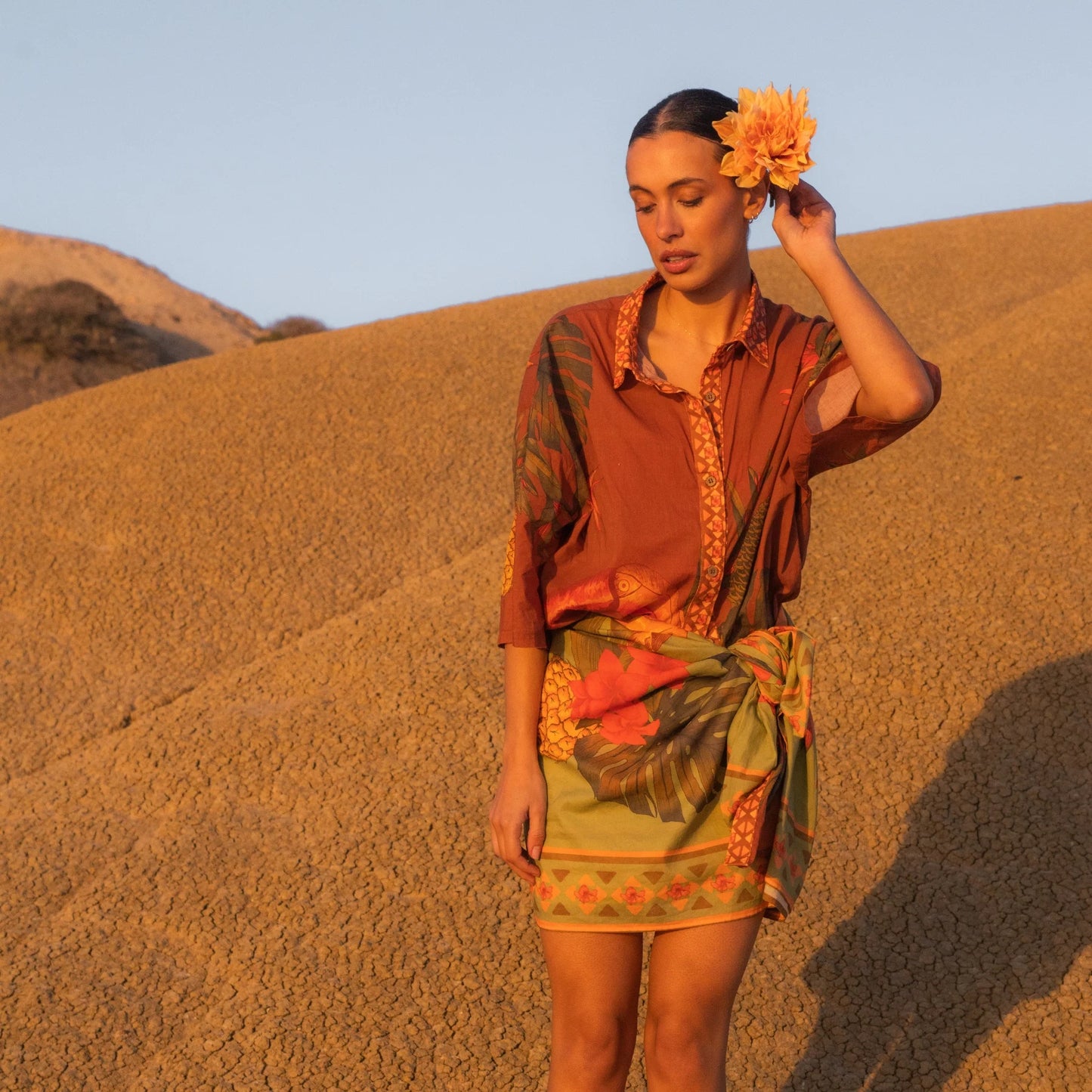 Wandering Folk - Cuban Sarong in Lime