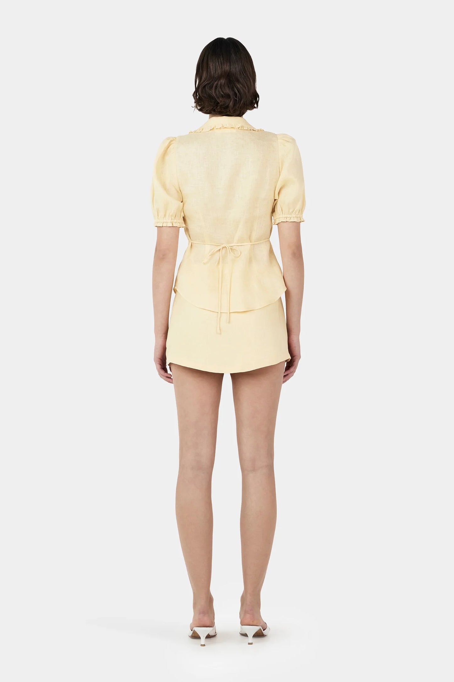 Ownley - Izzy Linen Shirt in Lemon